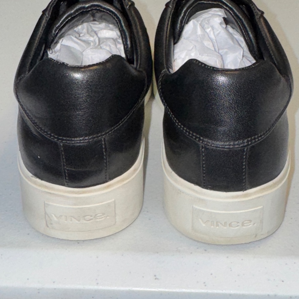 Vince Benfield Platform Sneaker Black Size 10 US - Size 40 EU - Picture 8 of 10